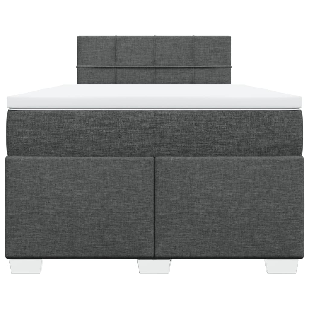 Sommier à lattes de lit avec matelas Gris foncé 120x200cm Tissu - XIOS
