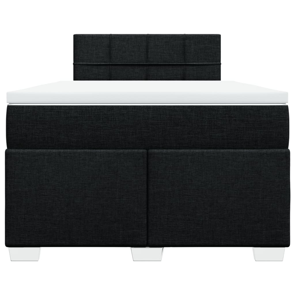 Sommier à lattes de lit avec matelas Noir 120x200 cm Tissu - XIOS
