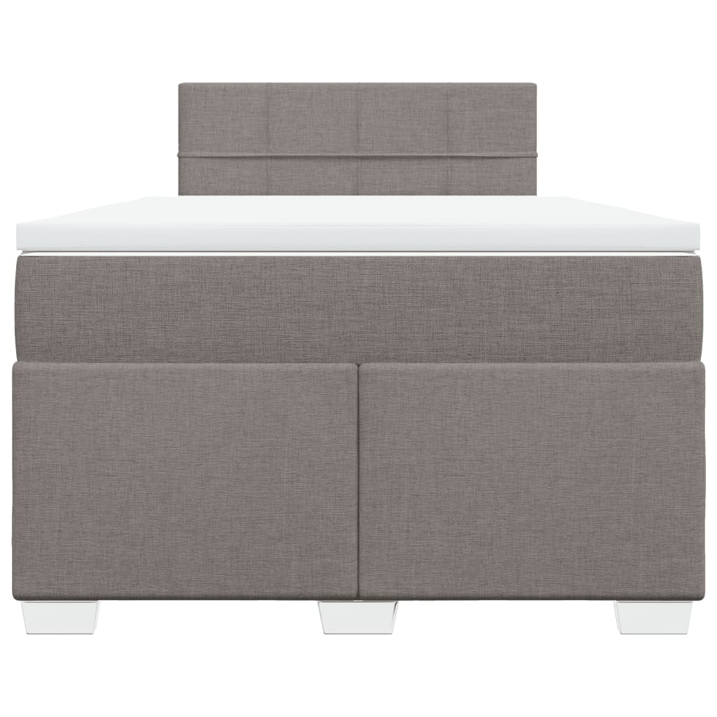 Sommier à lattes de lit avec matelas Taupe 120x200 cm Tissu - XIOS