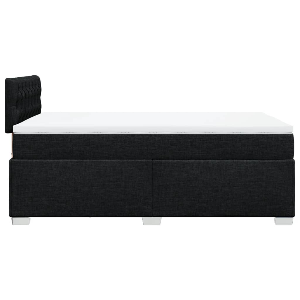 Sommier à lattes de lit avec matelas Noir 120x200 cm Tissu - XIOS