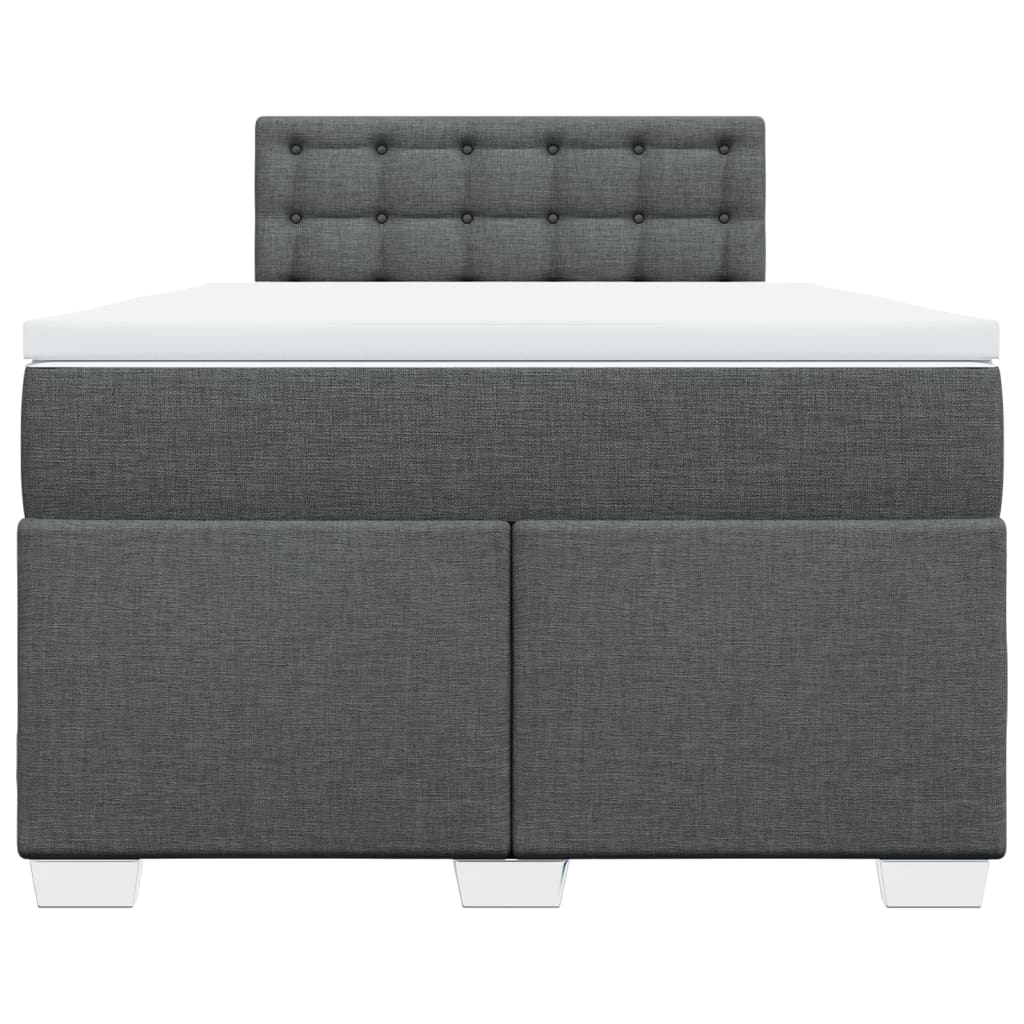 Sommier à lattes de lit avec matelas Gris foncé 120x200cm Tissu - XIOS