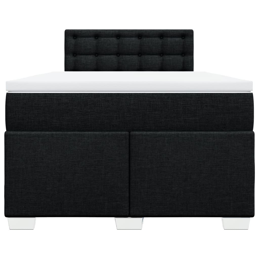 Sommier à lattes de lit avec matelas Noir 120x200 cm Tissu - XIOS