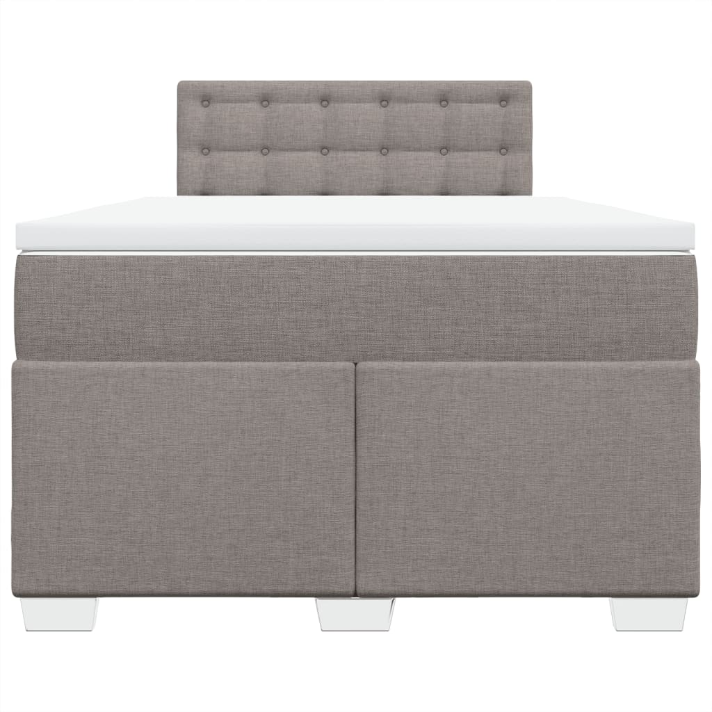 Sommier à lattes de lit avec matelas Taupe 120x200 cm Tissu - XIOS