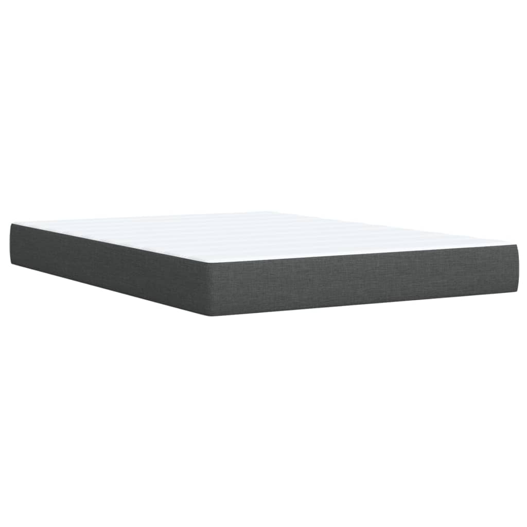 Sommier à lattes de lit avec matelas Gris foncé 140x190cm Tissu - XIOS