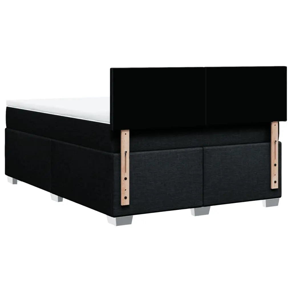 Sommier à lattes de lit avec matelas Noir 140x190 cm Tissu - XIOS