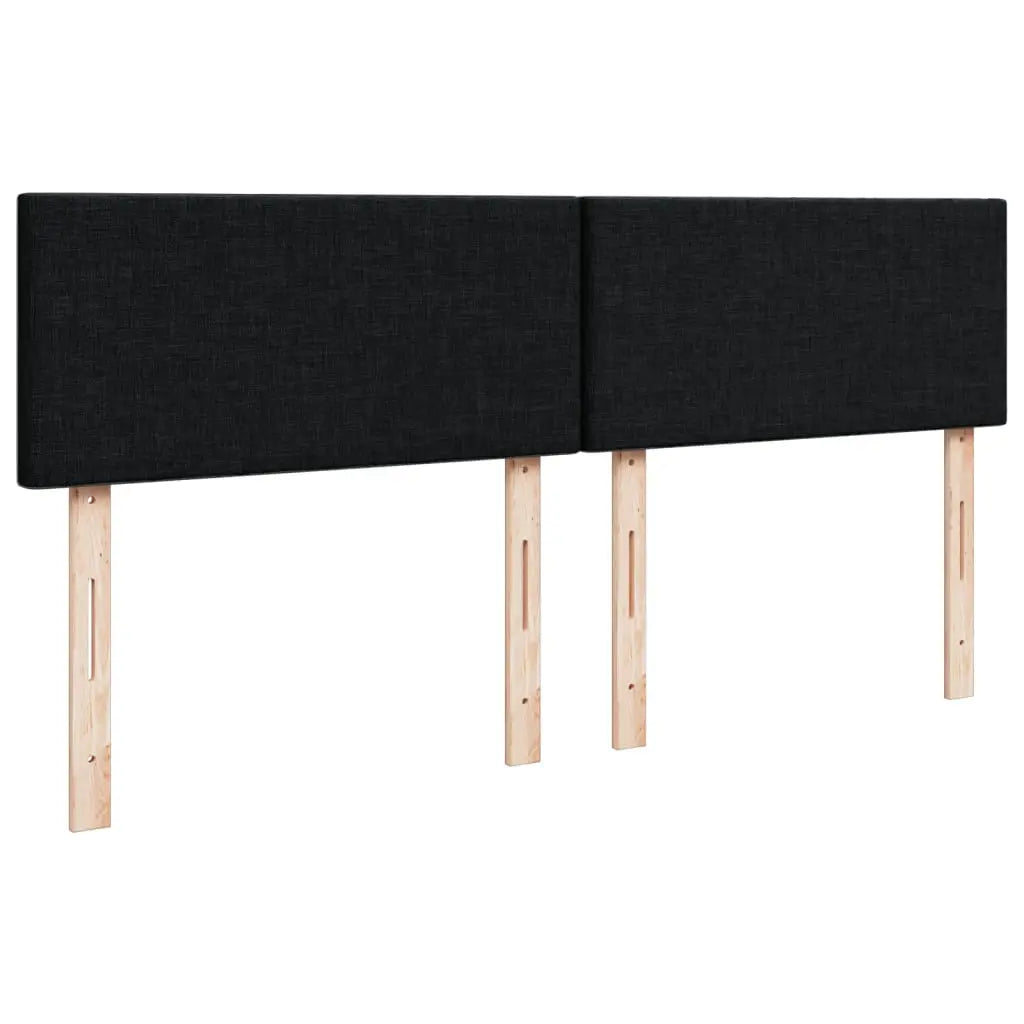 Sommier à lattes de lit avec matelas Noir 140x190 cm Tissu - XIOS