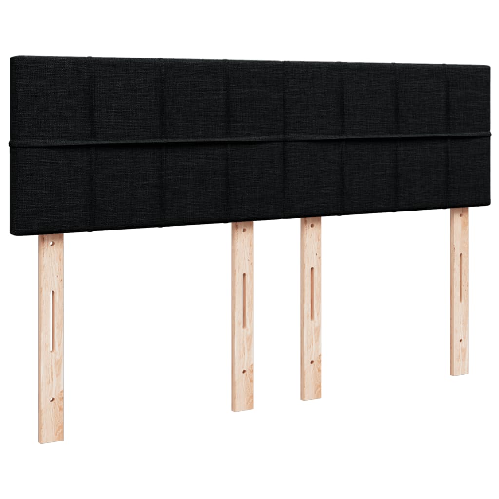 Sommier à lattes de lit avec matelas Noir 140x190 cm Tissu - XIOS