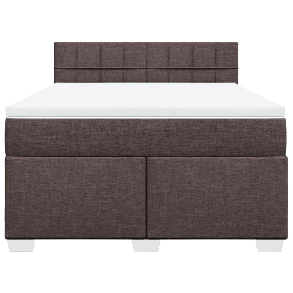 Sommier à lattes de lit avec matelas Marron foncé 140x190 cm - XIOS