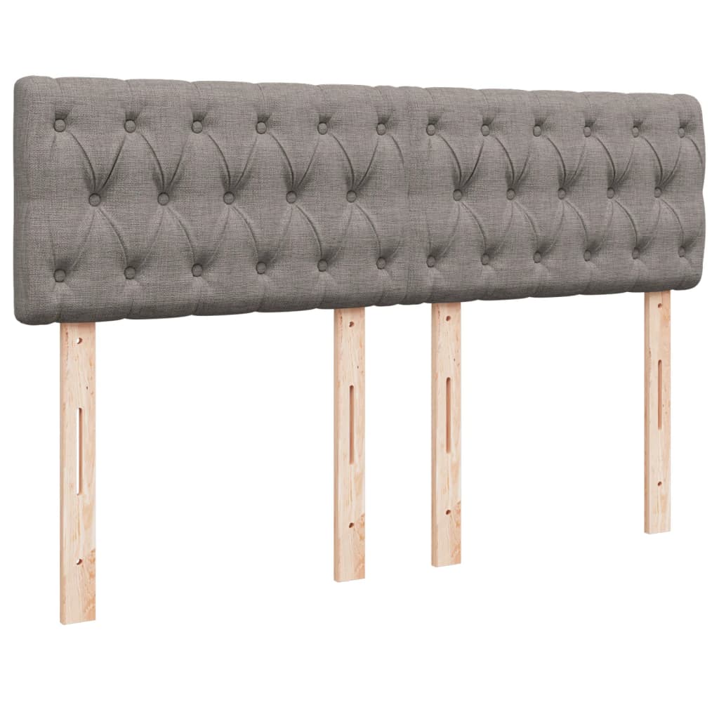 Sommier à lattes de lit avec matelas Taupe 140x200 cm Tissu - XIOS