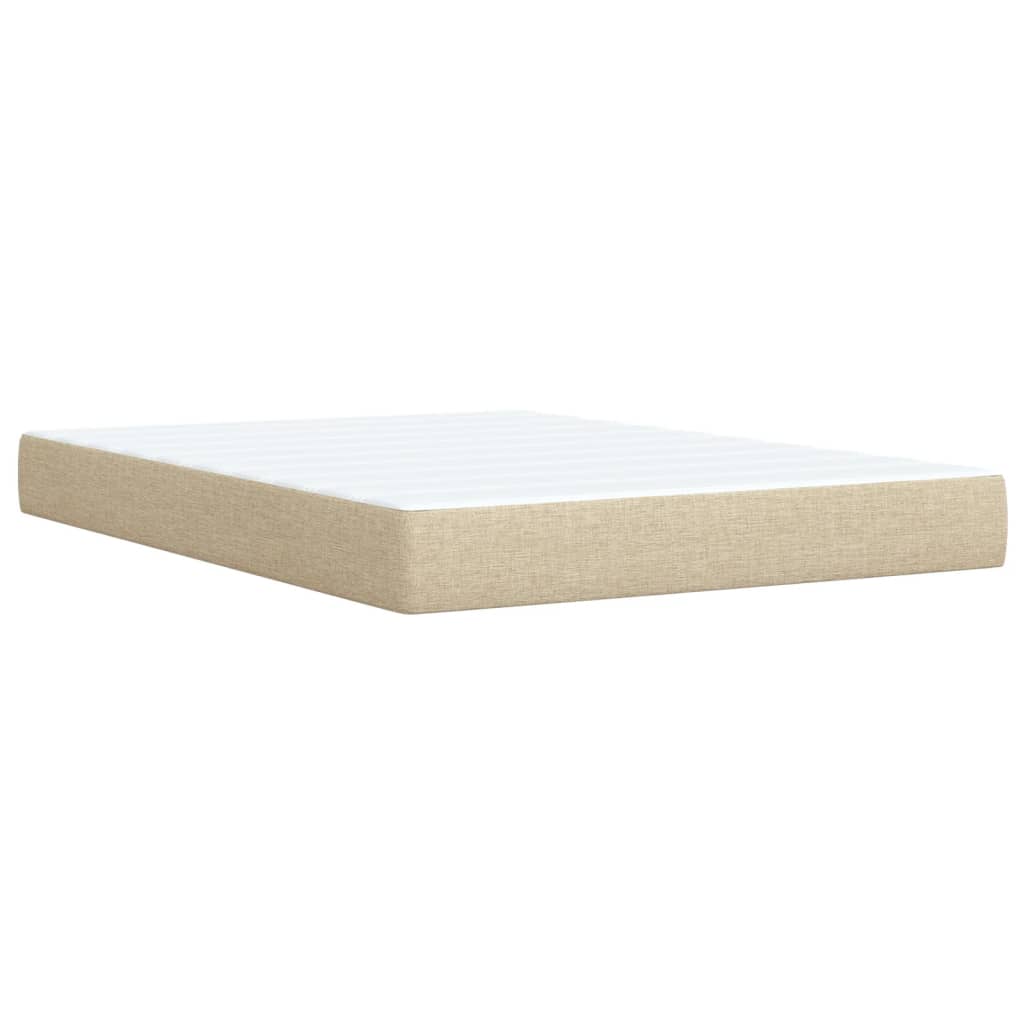 Sommier à lattes de lit avec matelas Crème 160x200 cm Tissu - XIOS