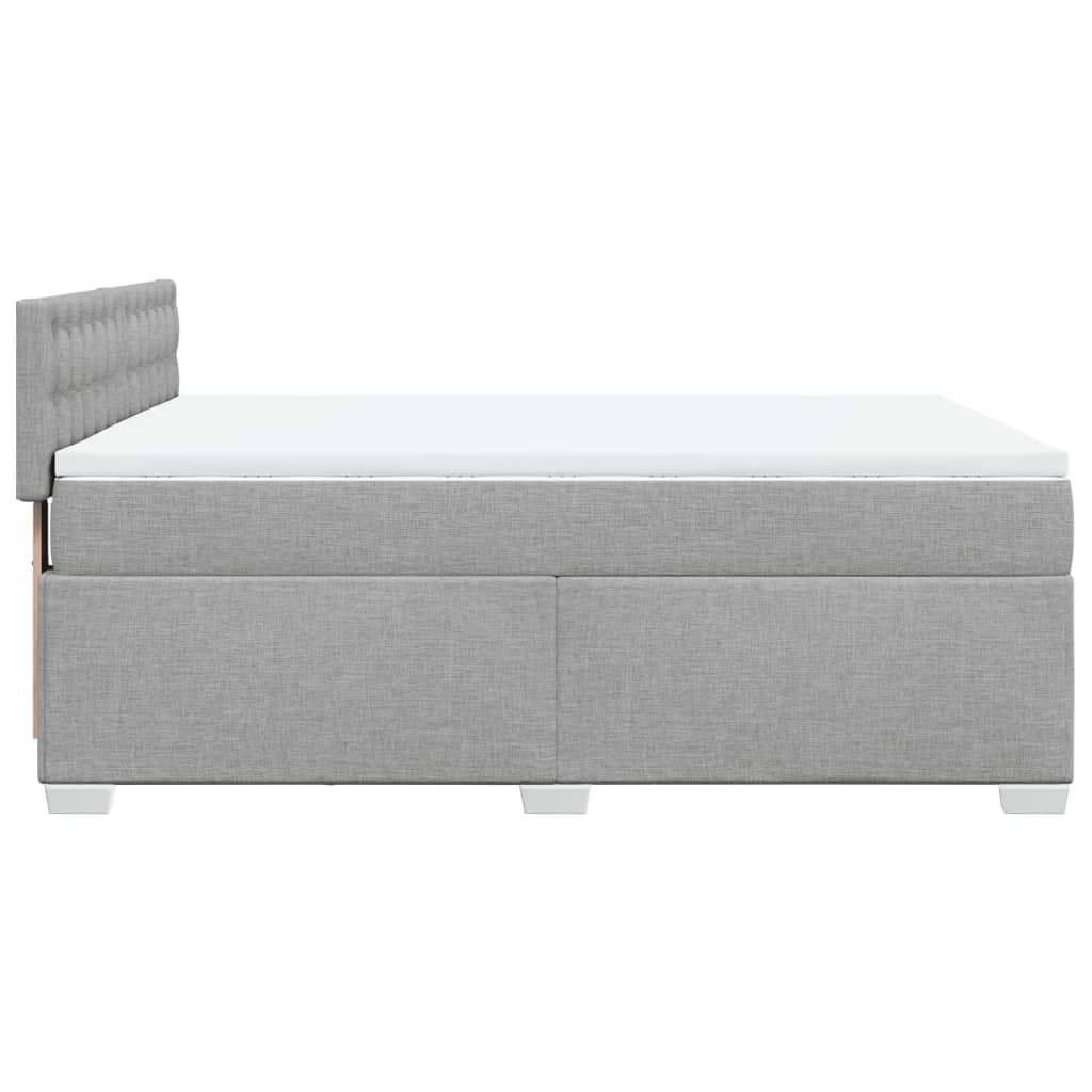 Sommier à lattes de lit avec matelas Gris clair 160x200cm Tissu - XIOS