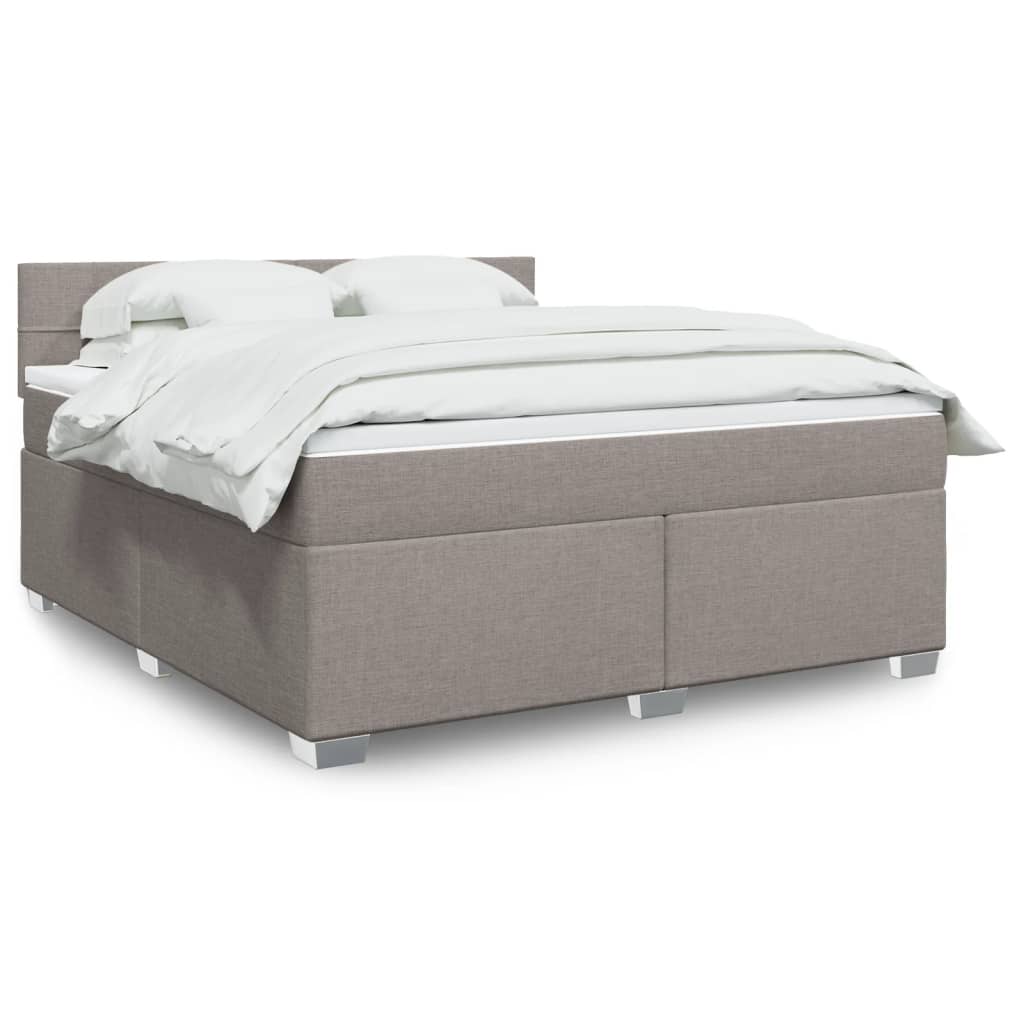 Sommier à lattes de lit avec matelas Taupe 180x200 cm Tissu - XIOS