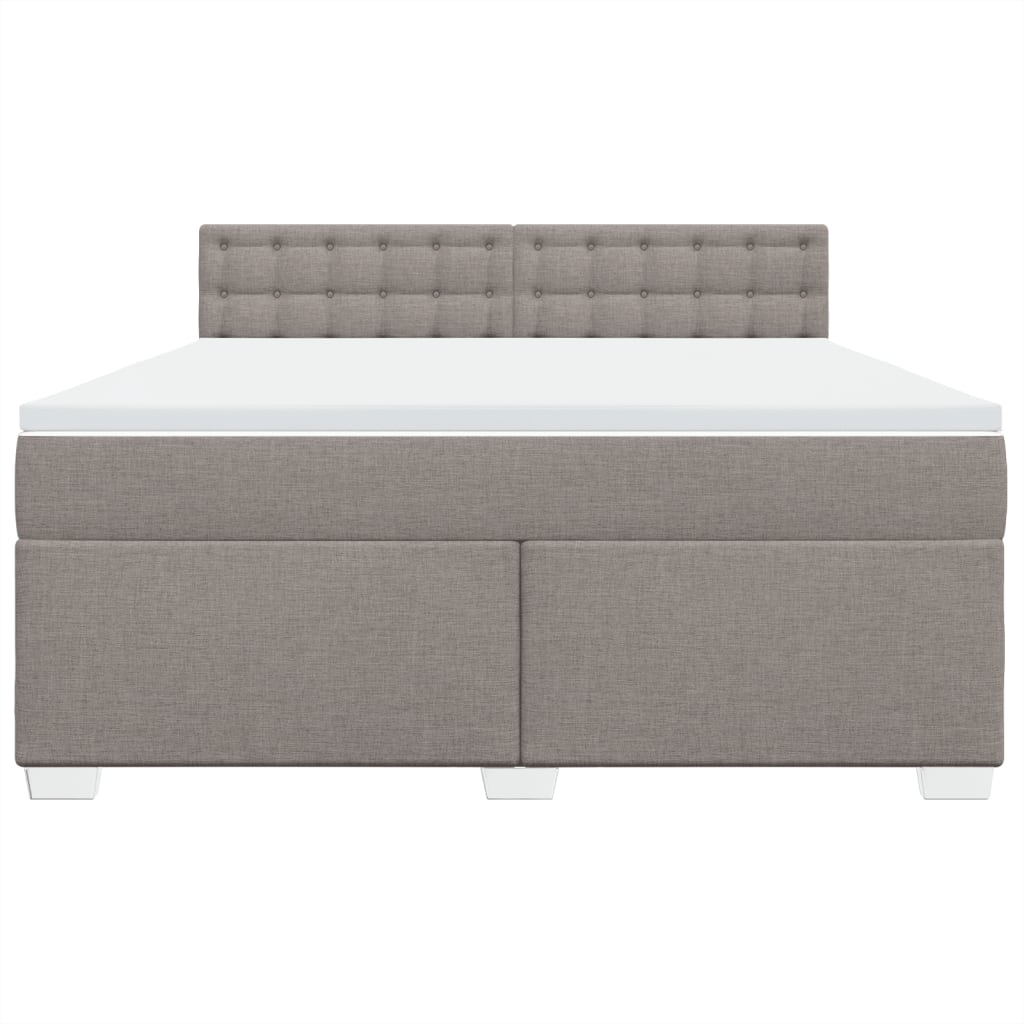 Sommier à lattes de lit avec matelas Taupe 180x200 cm Tissu - XIOS