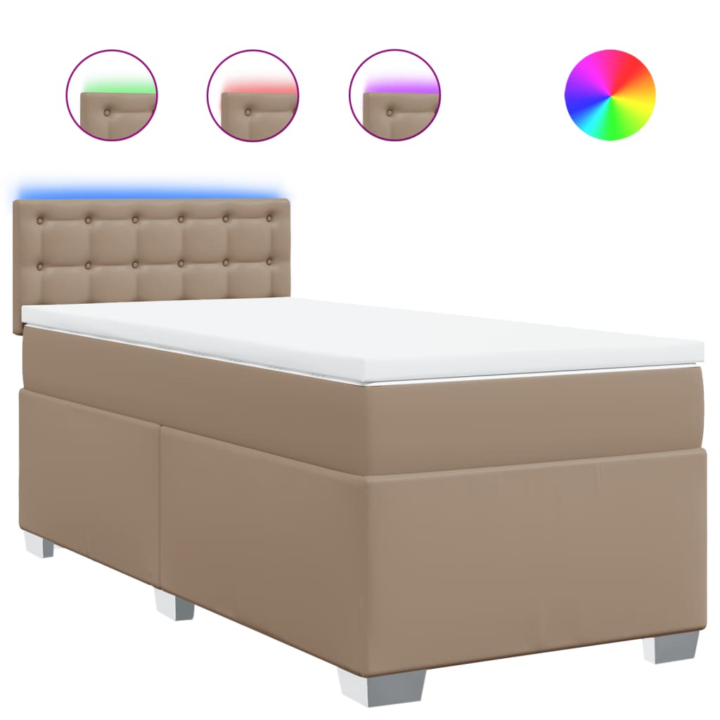 Sommier à lattes de lit avec matelas Cappuccino 100x200 cm - XIOS