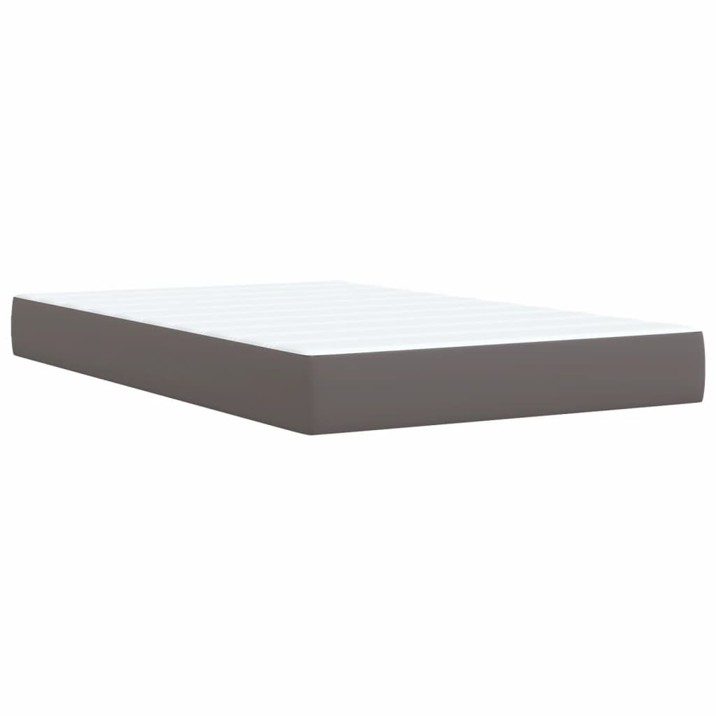Sommier à lattes de lit avec matelas Gris 120x200 cm Similicuir - XIOS
