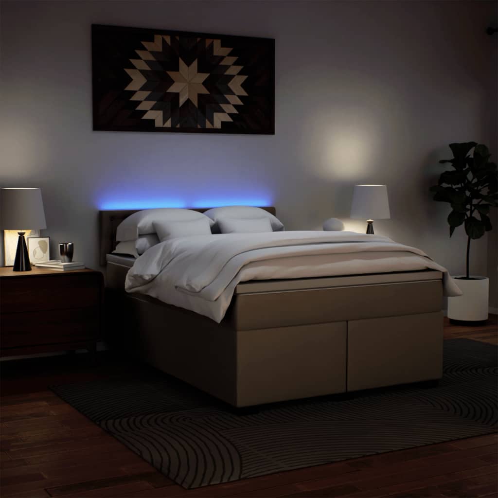 Sommier à lattes de lit avec matelas Cappuccino 140x190 cm - XIOS