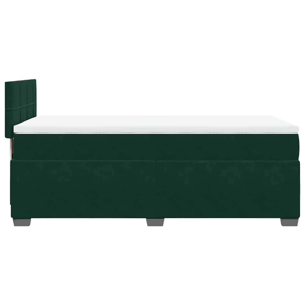 Sommier à lattes de lit et matelas Vert foncé 80x200 cm Velours - XIOS