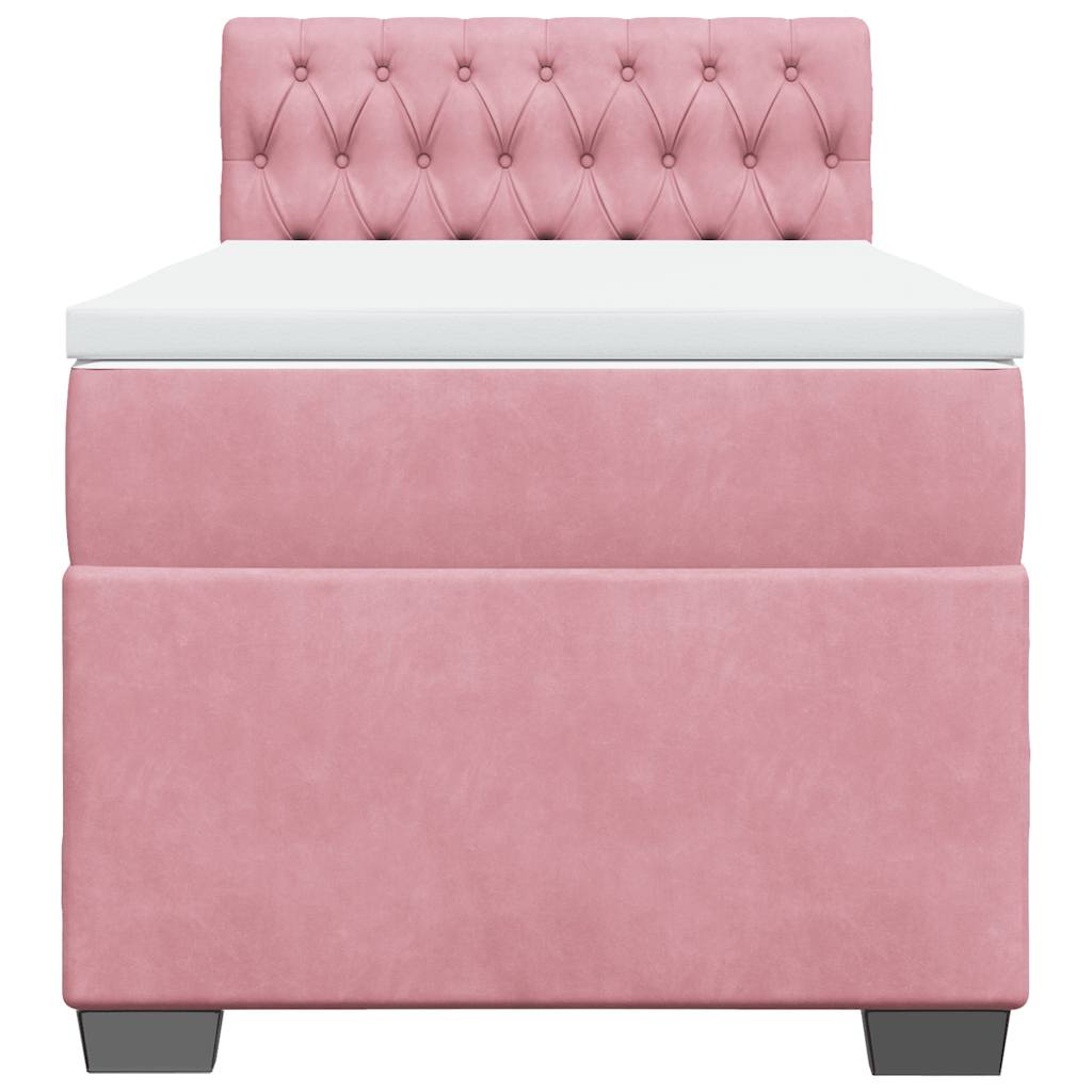 Sommier à lattes de lit et matelas Rose 80x200 cm Velours - XIOS