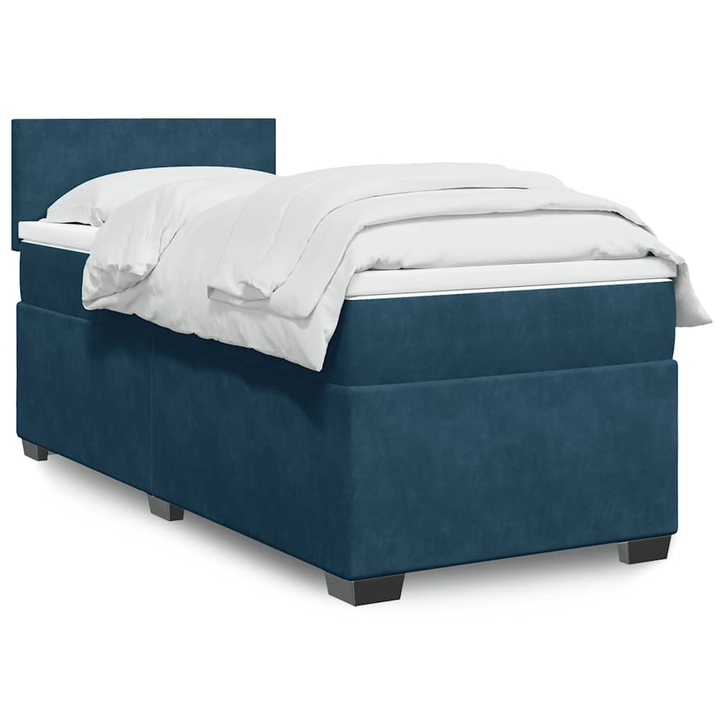 Sommier à lattes de lit avec matelas bleu 100x200 cm - XIOS