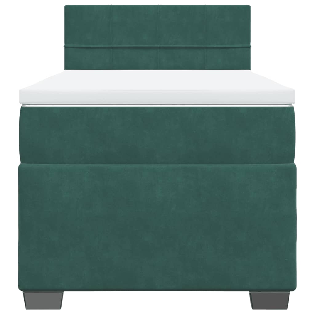 Sommier à lattes de lit avec matelas Vert foncé 100x200 cm - XIOS