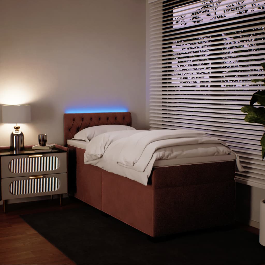 Sommier à lattes de lit avec matelas Rose 100x200 cm Velours - XIOS