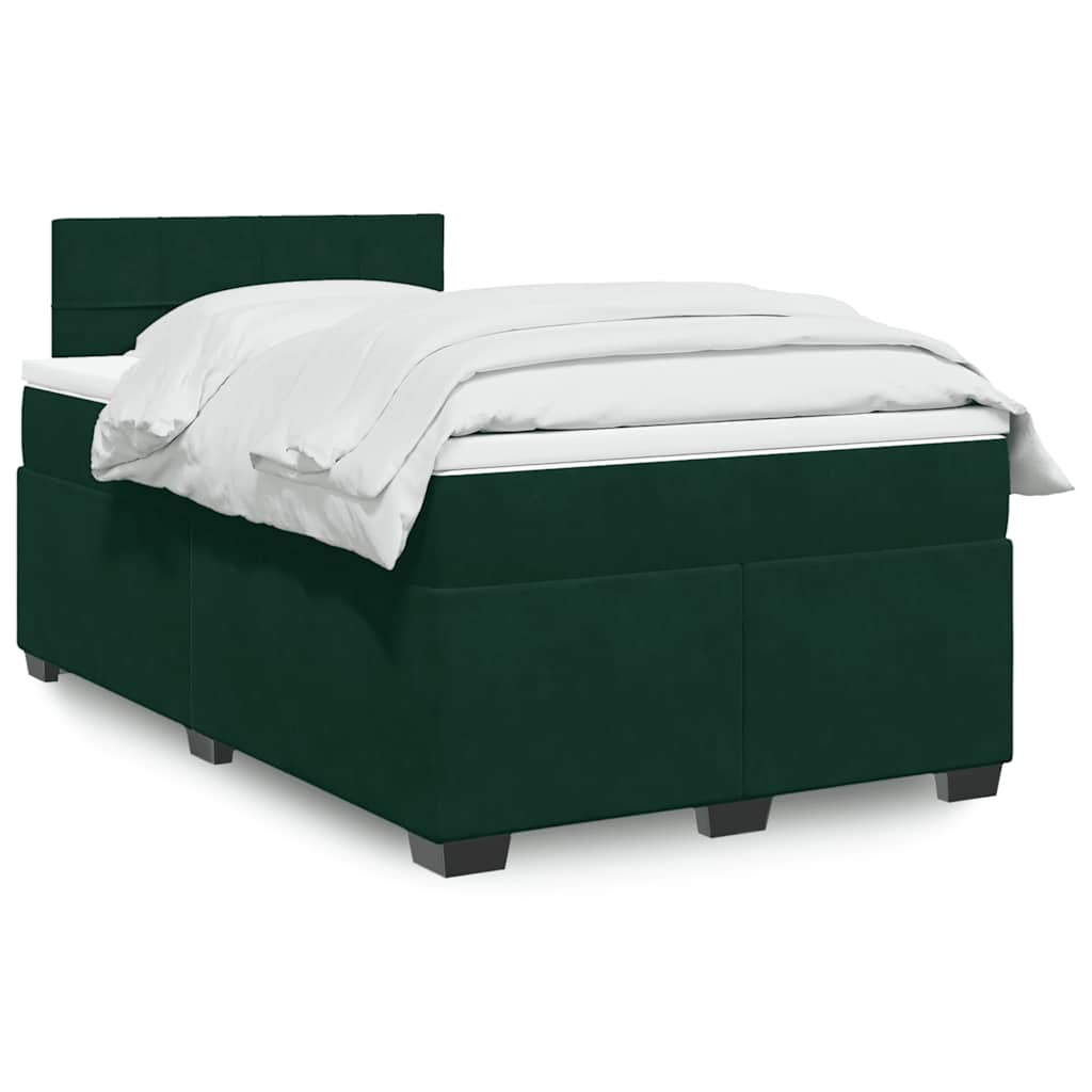 Sommier à lattes de lit avec matelas vert foncé 120x190 cm - XIOS