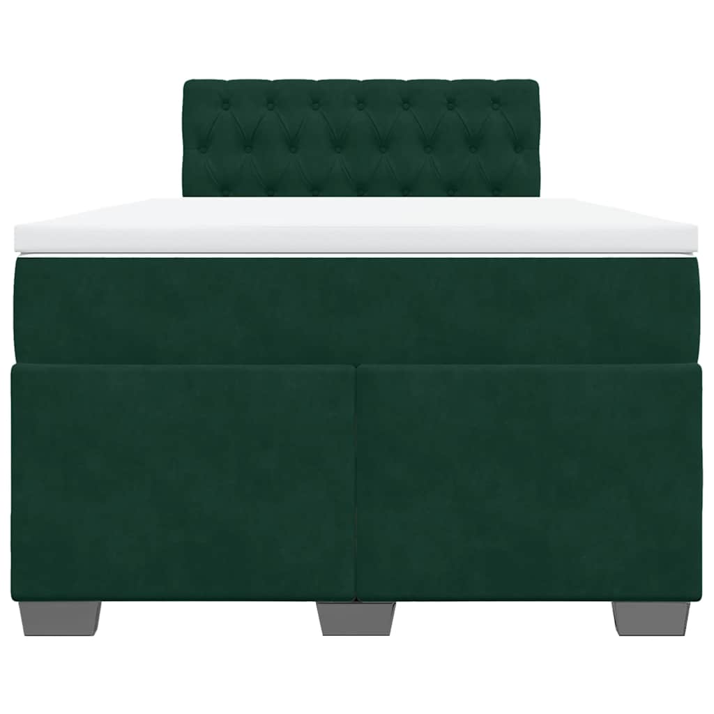 Sommier à lattes de lit avec matelas vert foncé 120x190 cm - XIOS