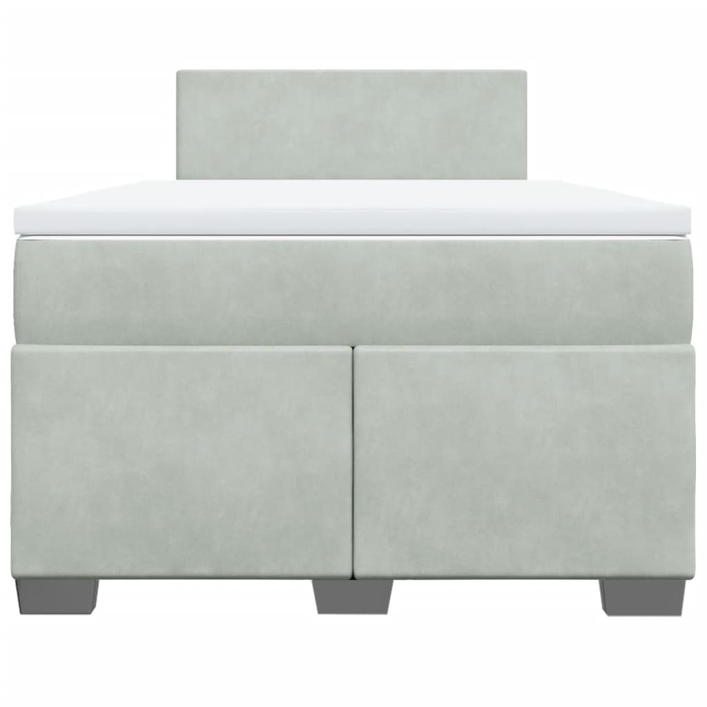 Sommier à lattes de lit et matelas Gris clair 120x200cm Velours - XIOS