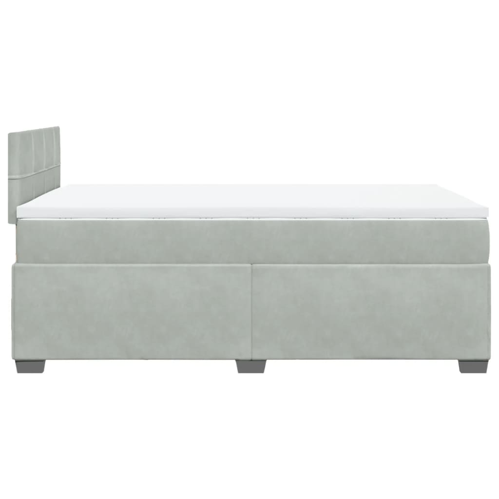 Sommier à lattes de lit et matelas Gris clair 120x200cm Velours - XIOS