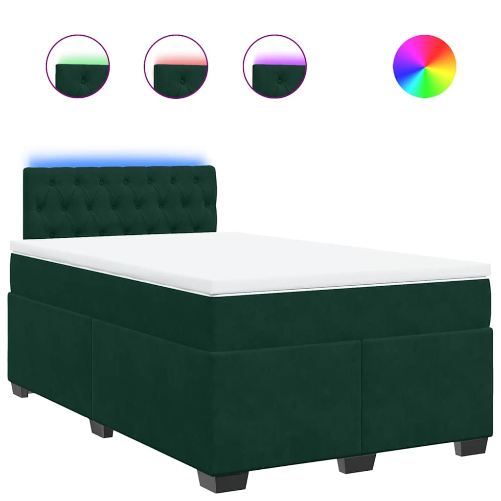 Sommier à lattes de lit et matelas Vert foncé 120x200cm Velours - XIOS