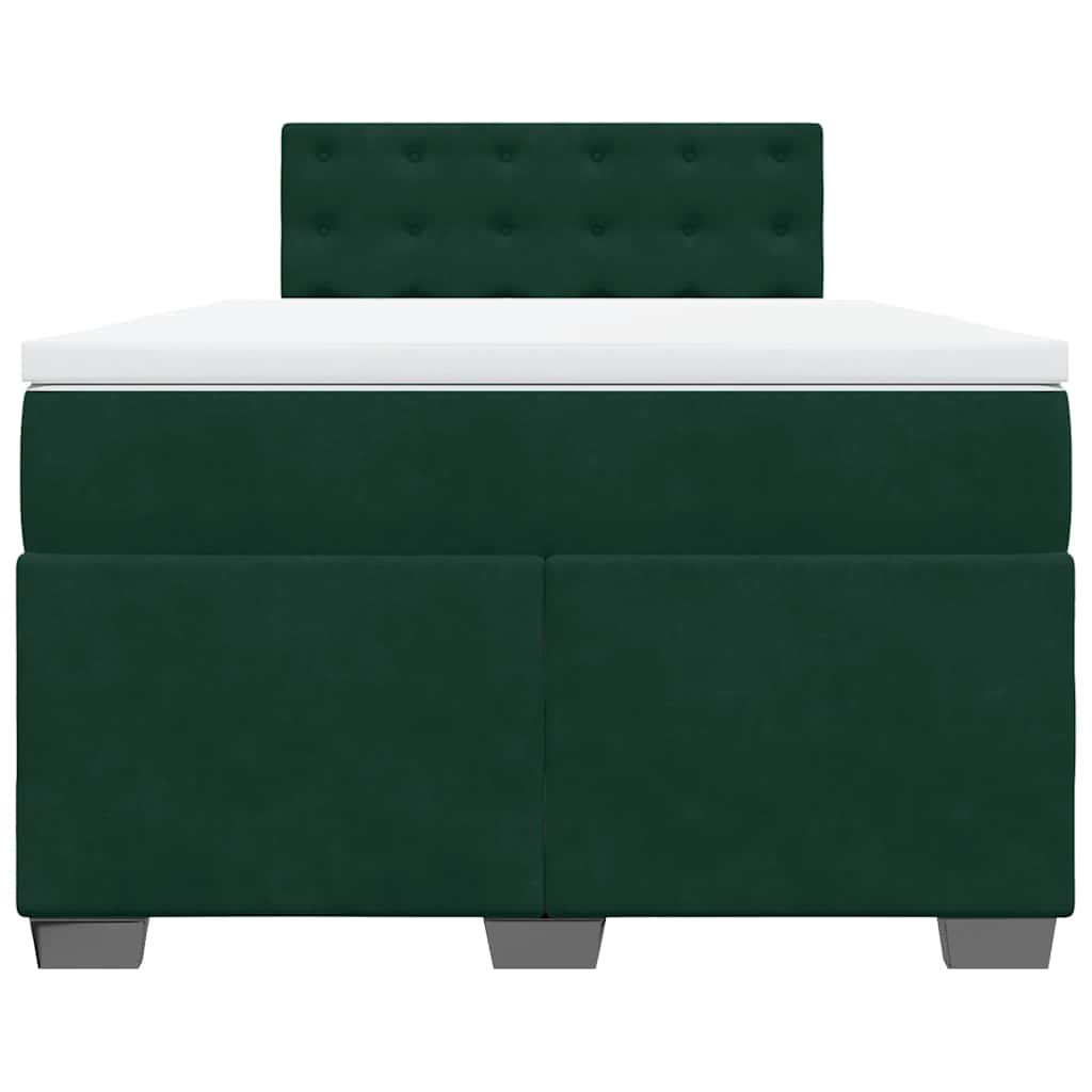 Sommier à lattes de lit et matelas Vert foncé 120x200cm Velours - XIOS