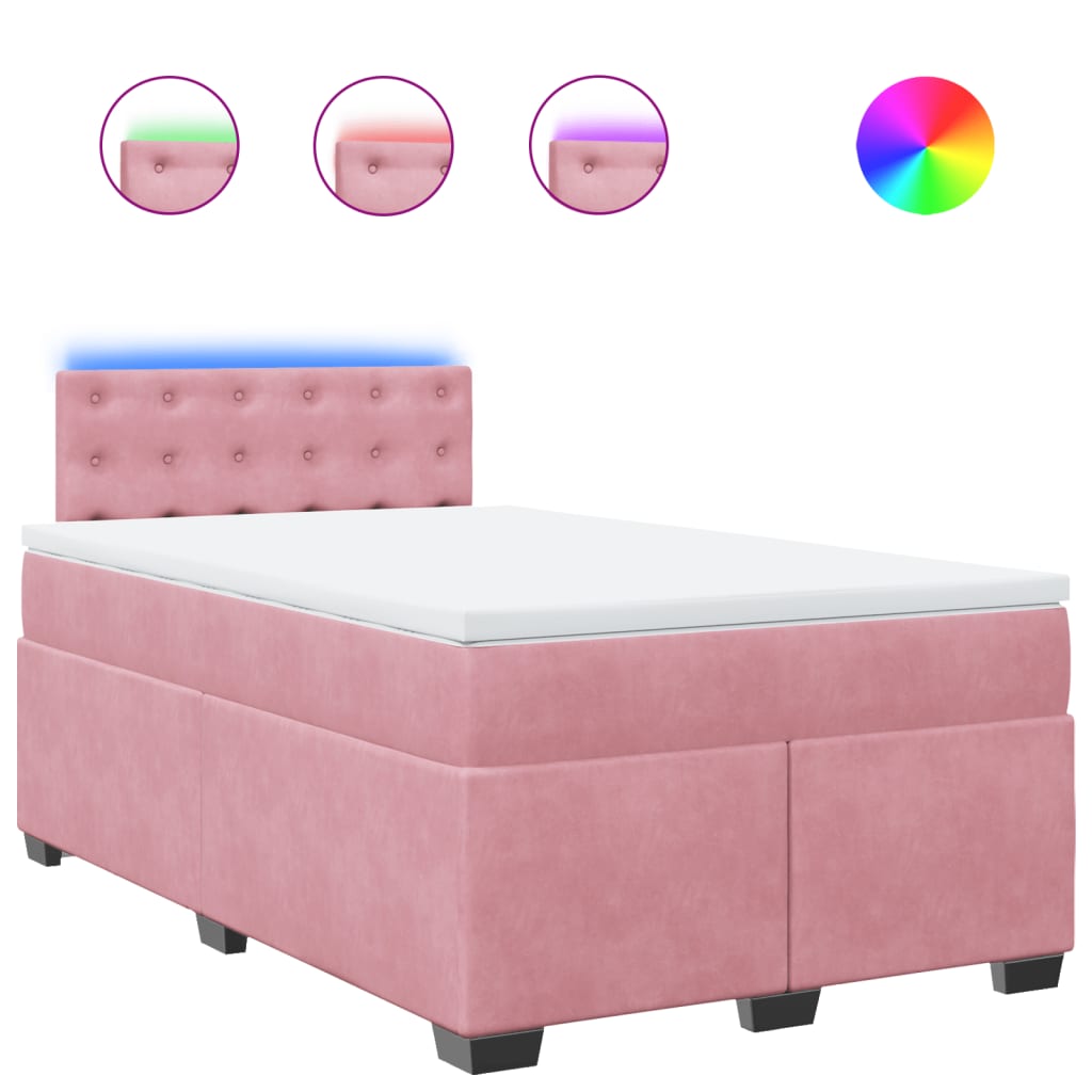 Sommier à lattes de lit avec matelas Rose 120x200 cm Velours - XIOS