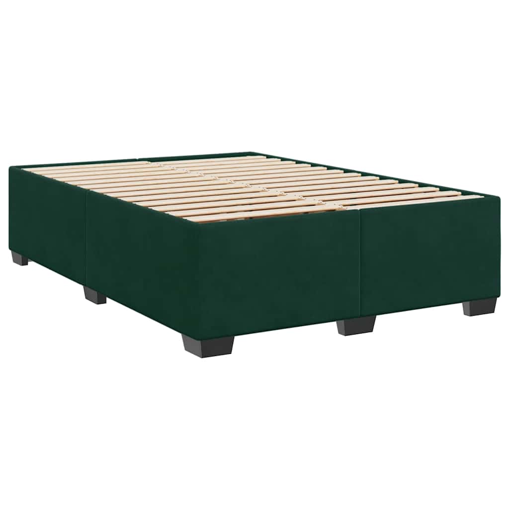 Sommier à lattes de lit et matelas Vert foncé 140x190cm Velours - XIOS