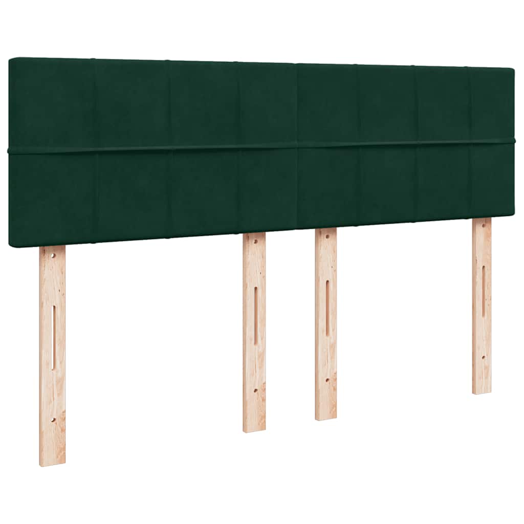 Sommier à lattes de lit et matelas Vert foncé 140x190cm Velours - XIOS