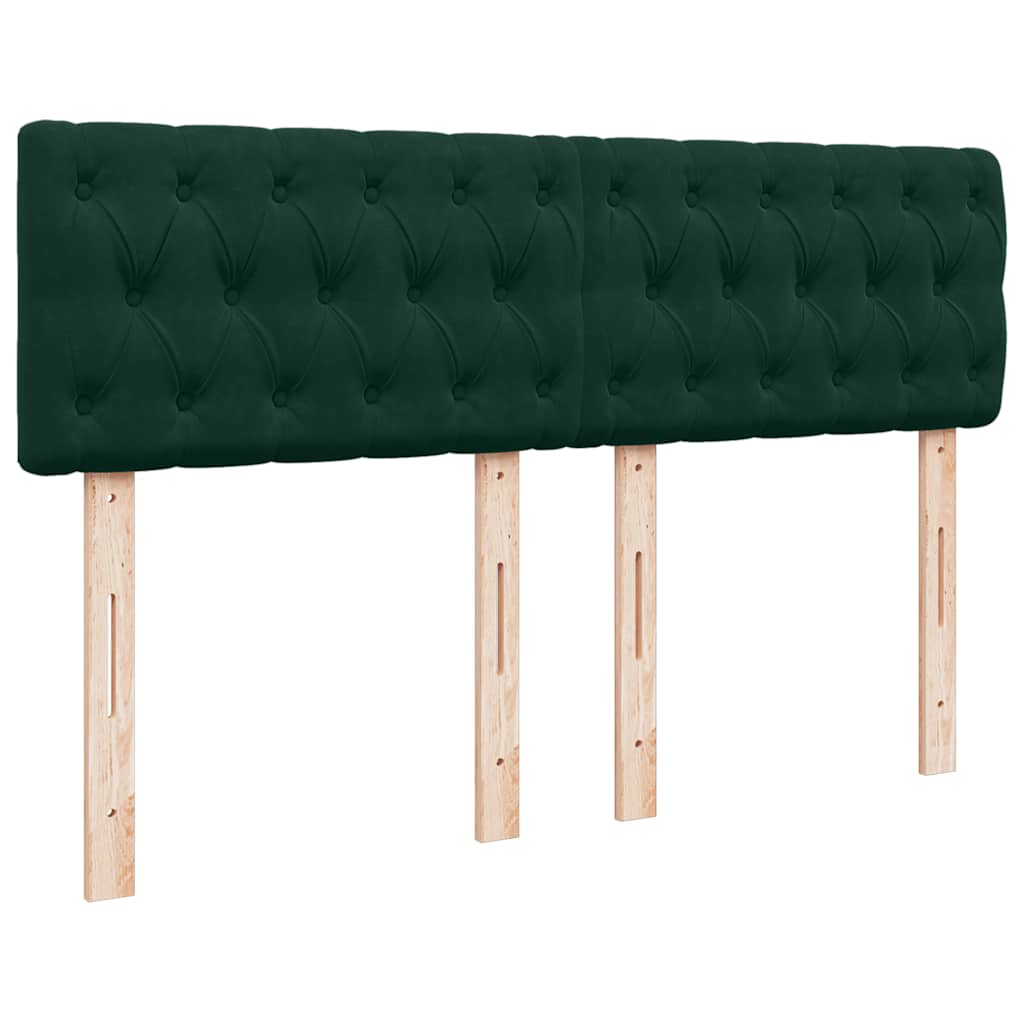Sommier à lattes de lit et matelas Vert foncé 140x190cm Velours - XIOS