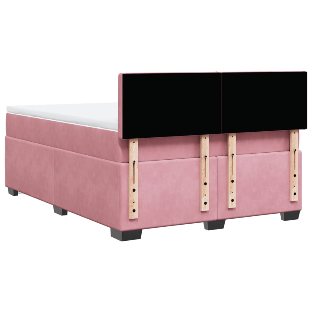 Sommier à lattes de lit avec matelas Rose 140x190 cm Velours - XIOS