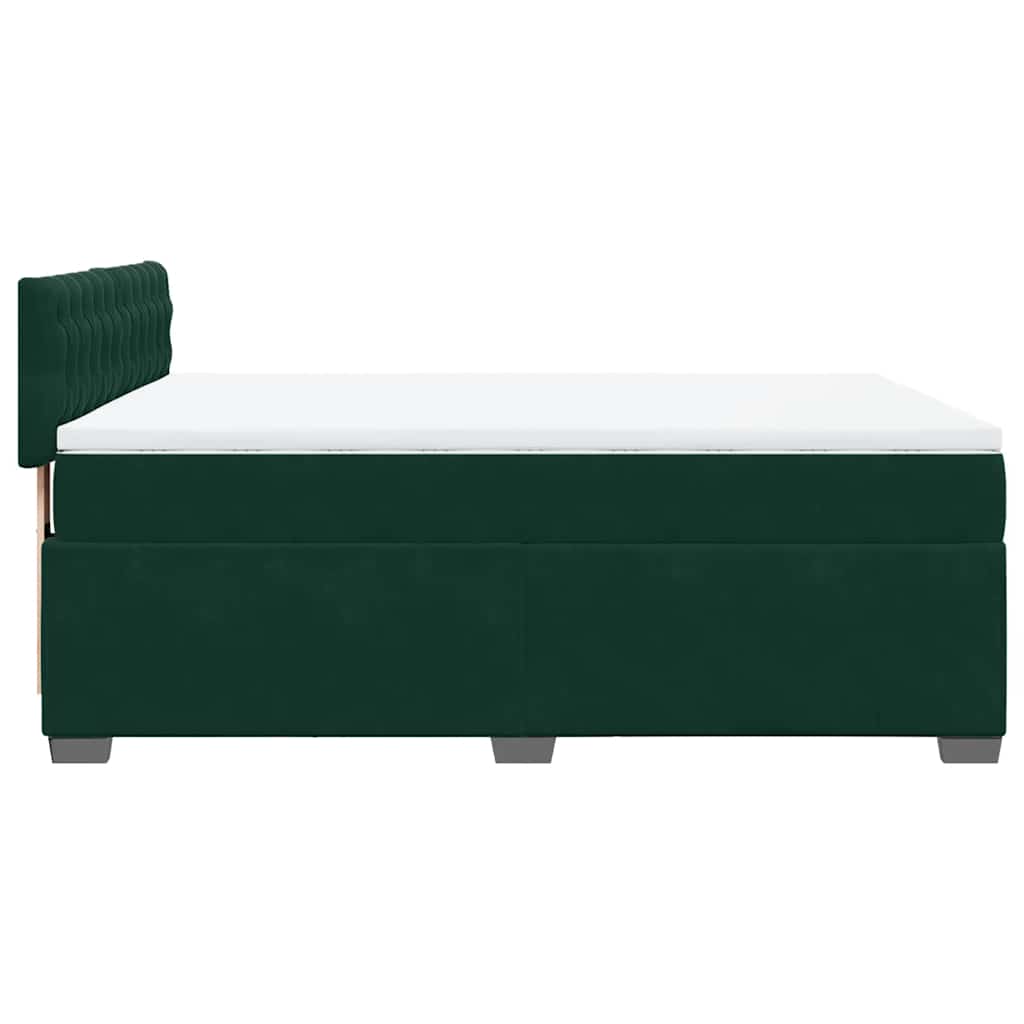 Sommier à lattes de lit et matelas Vert foncé 140x200cm Velours - XIOS