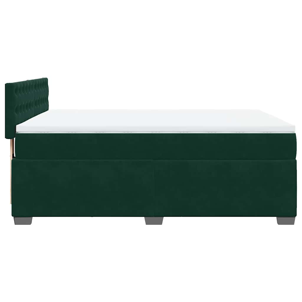 Sommier à lattes de lit et matelas Vert foncé 140x200cm Velours - XIOS