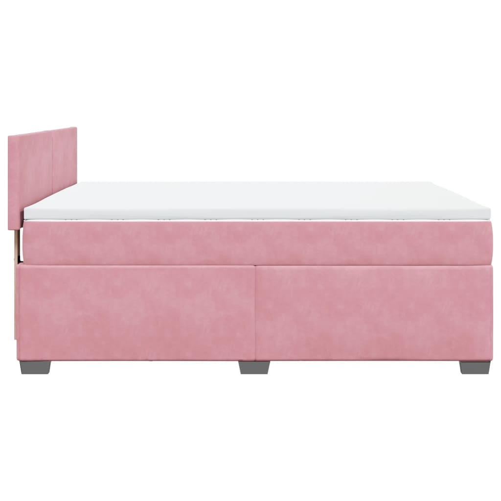 Sommier à lattes de lit avec matelas Rose 160x200 cm Velours - XIOS