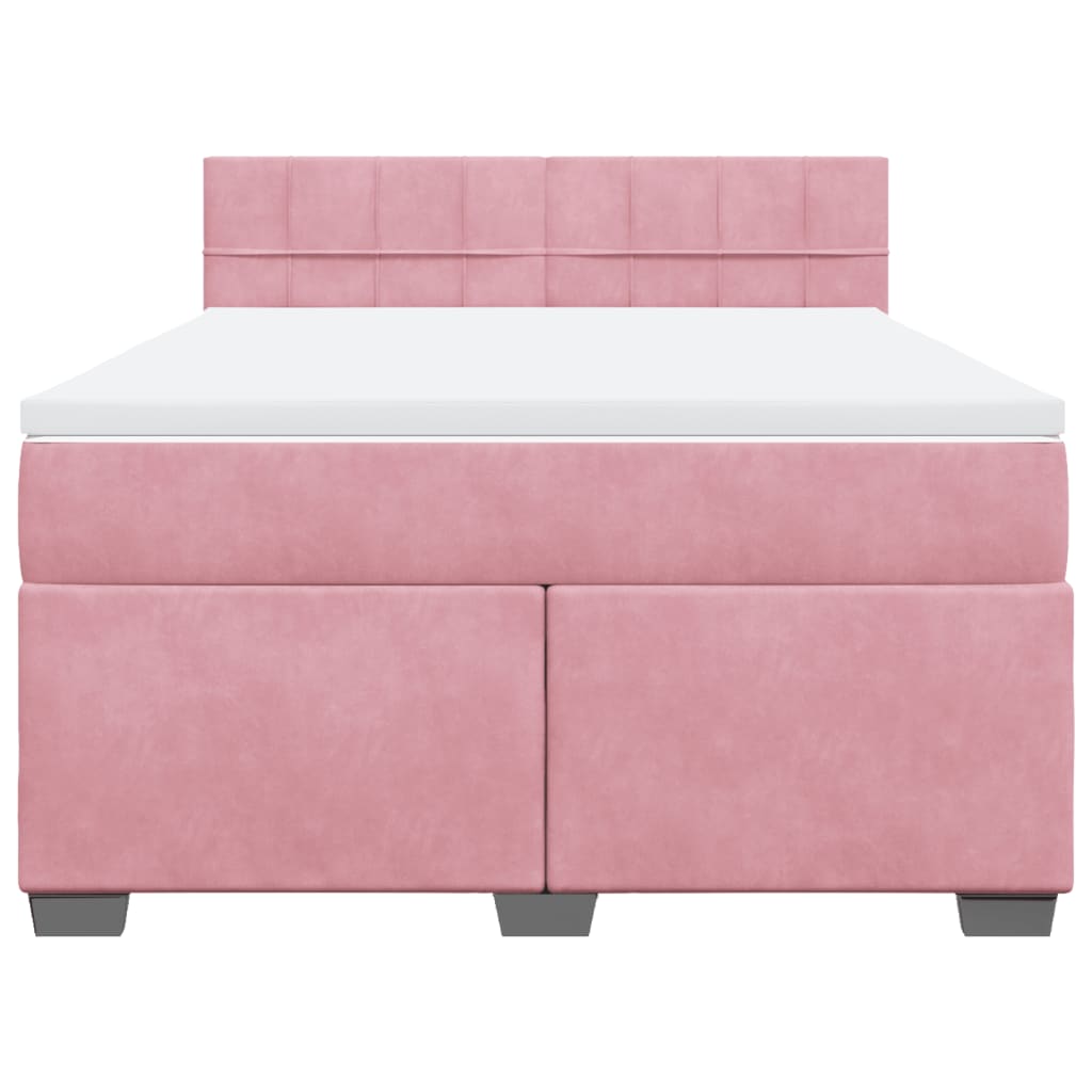 Sommier à lattes de lit avec matelas Rose 160x200 cm Velours - XIOS