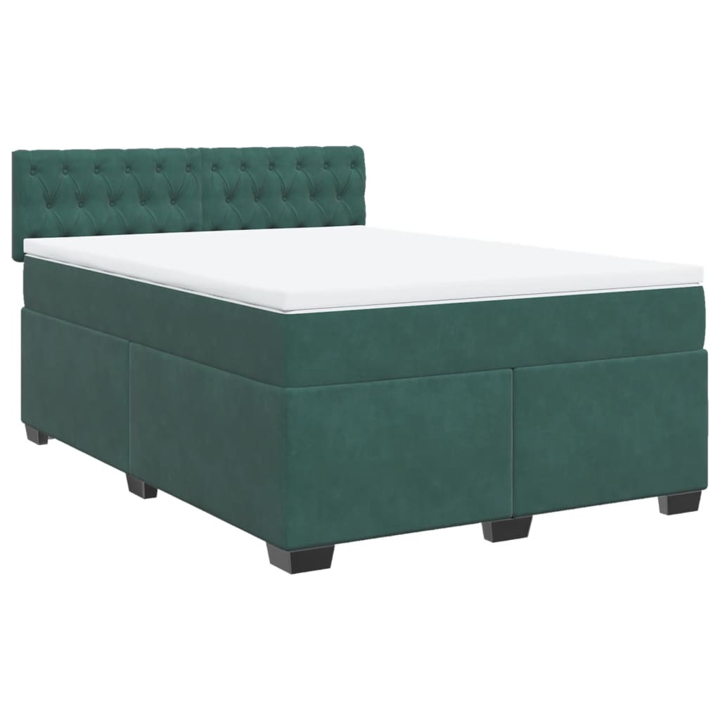 Sommier à lattes de lit et matelas Vert foncé 160x200cm Velours - XIOS