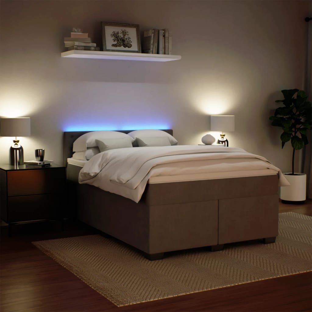 Sommier à lattes de lit et matelas Gris clair 160x200cm Velours - XIOS