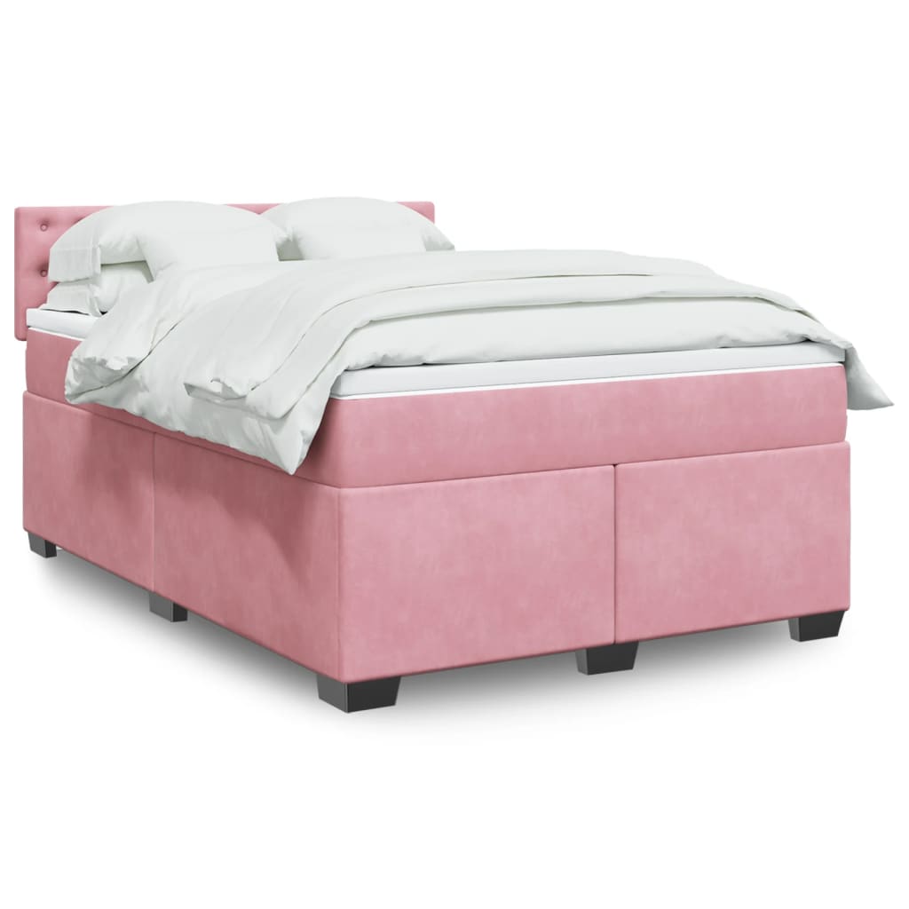 Sommier à lattes de lit avec matelas Rose 160x200 cm Velours - XIOS