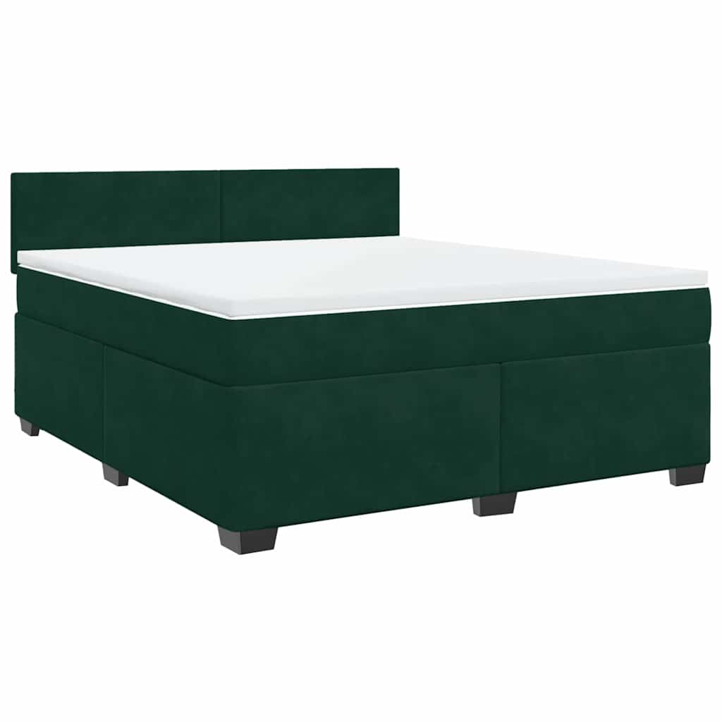 Sommier à lattes de lit et matelas Vert foncé 180x200cm Velours - XIOS