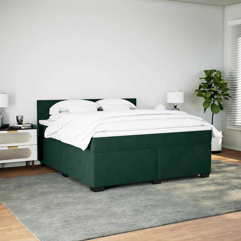 Sommier à lattes de lit et matelas Vert foncé 180x200cm Velours - XIOS
