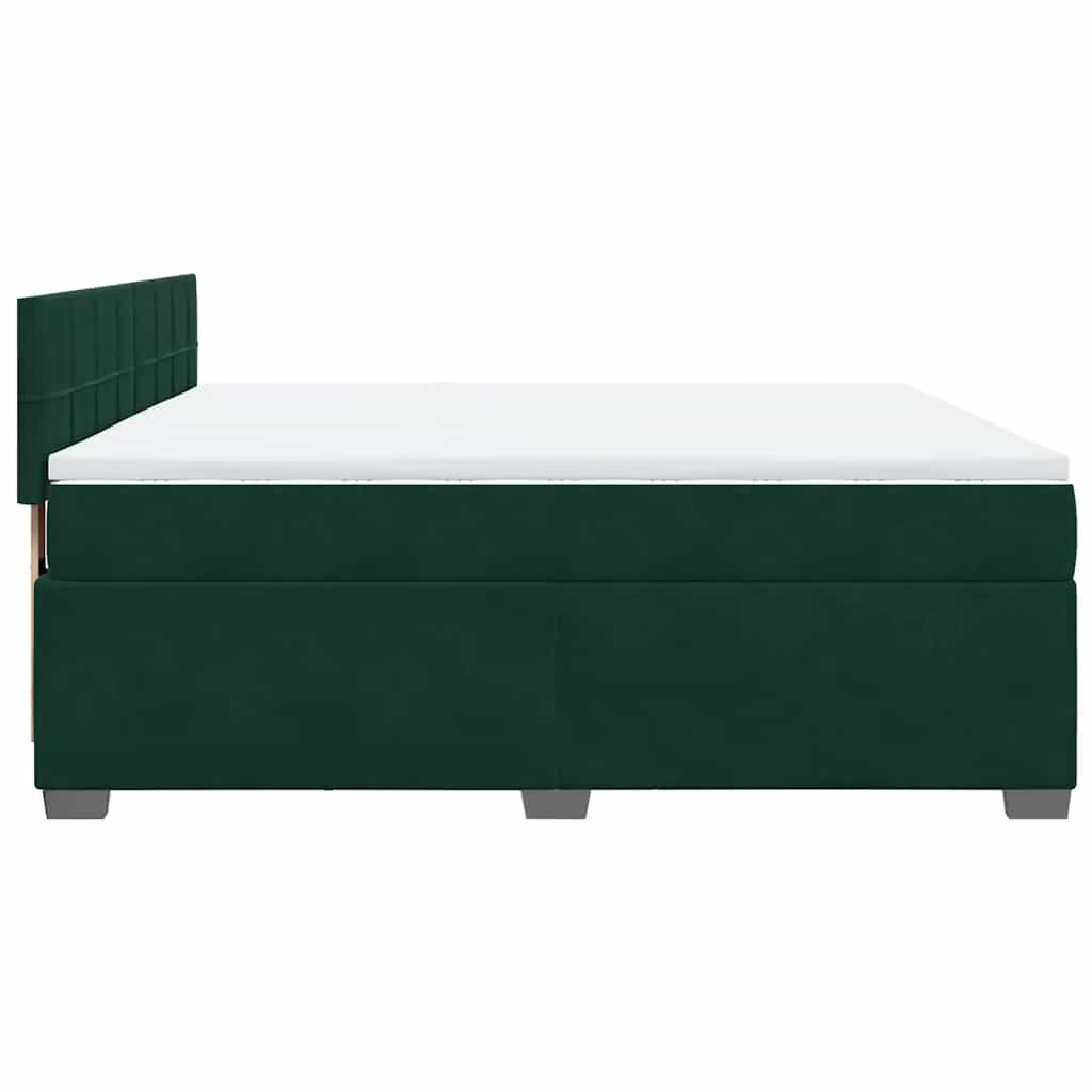 Sommier à lattes de lit et matelas Vert foncé 180x200cm Velours - XIOS