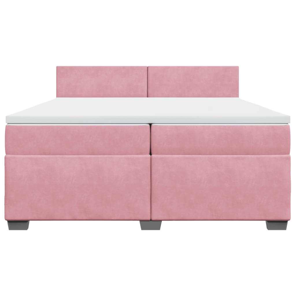 Sommier à lattes de lit avec matelas Rose 200x200 cm Velours - XIOS