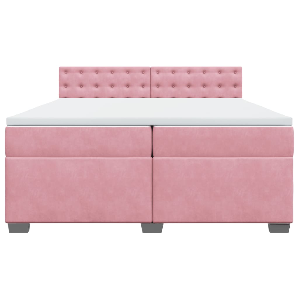 Sommier à lattes de lit avec matelas Rose 200x200 cm Velours - XIOS