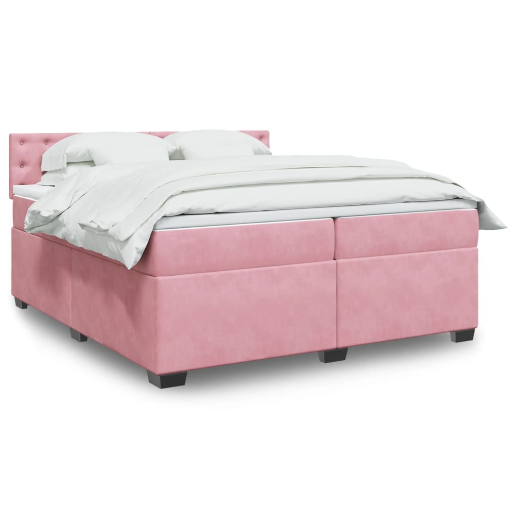 Sommier à lattes de lit avec matelas Rose 200x200 cm Velours - XIOS