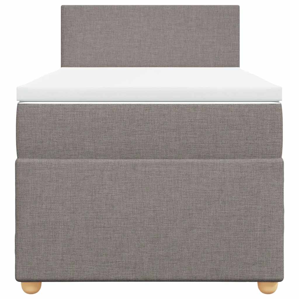 Sommier à lattes de lit avec matelas Taupe 80x200 cm Tissu - XIOS